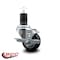 Service Caster 3'' Black Poly Swivel 1-5/8'' Expanding Stem Caster with Brake SCC-EX20S314-PPUB-BLK-TLB-158 - alternate 3